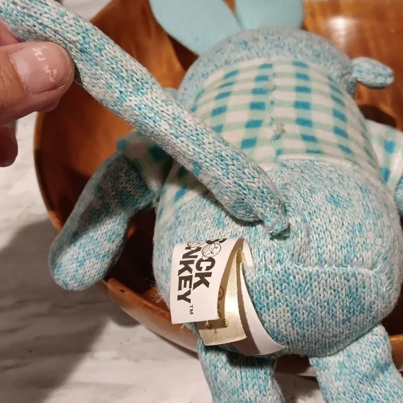 Sock monkey Rabbit - Picture 5 of 6